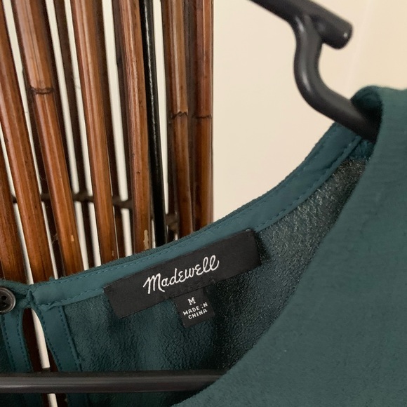 Madewell teal peplum blouse - Picture 4 of 6